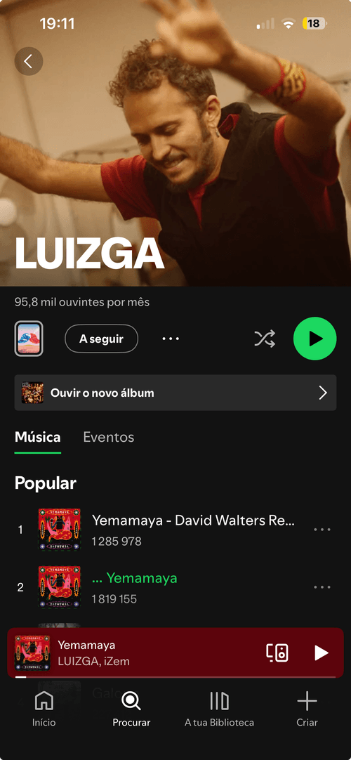 LuizGa's Spotify artist page